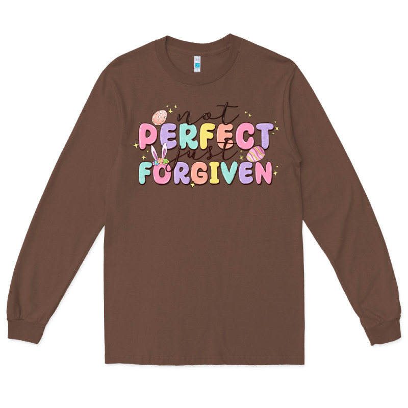 Not Perfect Just Forgiven Long Sleeve Tee by MaliasSmallBusiness | Teevron