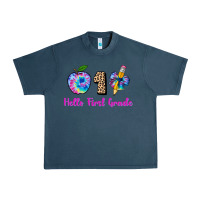 Midnight Navy hello first grade tie dye 3200x2400 Urban Heavy Tee - AdoDesignShop