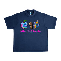 Navy hello first grade tie dye 3200x2400 Urban Heavy Tee - AdoDesignShop
