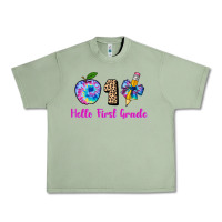 Oil Green hello first grade tie dye 3200x2400 Urban Heavy Tee - AdoDesignShop