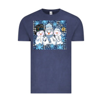 Vintage Denim snowman tumbler Vintage Tee - AdoDesignShop