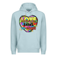 Blue Mist love needs no words Premium Hoodie - NancyCooperArtShop