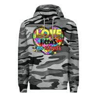 Slate Camo love needs no words Premium Hoodie - NancyCooperArtShop