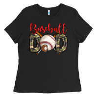 Black baseball dad Ladies Tee - Zillion Design Studio