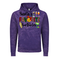 Cloud Purple santa's favorite bartender Vintage Hoodie - AdoDesignShop