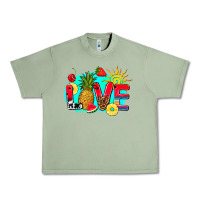 Oil Green love summer fruit and sun Urban Heavy Tee - AdoDesignShop
