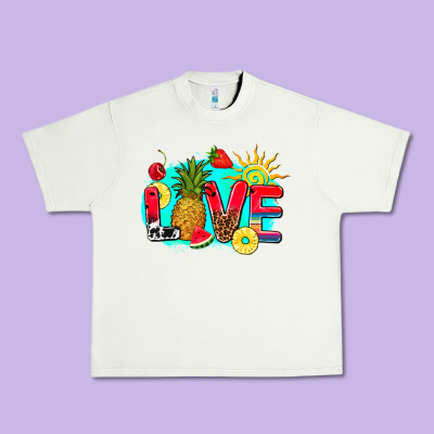 Love Summer Fruit And Sun Urban Heavy Tee Designed By Adodesignshop