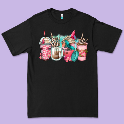 Rock Hand Coffee Cups Premium Tee Designed By Zillion Design Studio
