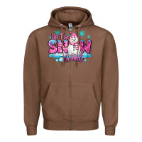 Chestnut up to snow good pink christmas winter snowman Zipper Hoodie - MaliasSmallBusiness