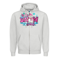 Dove Grey up to snow good pink christmas winter snowman Zipper Hoodie - MaliasSmallBusiness