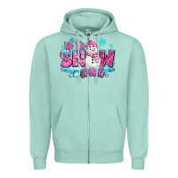 Seafoam up to snow good pink christmas winter snowman Zipper Hoodie - MaliasSmallBusiness