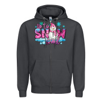Smoke up to snow good pink christmas winter snowman Zipper Hoodie - MaliasSmallBusiness