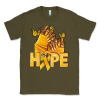 Army Green hope yellowribbonchildhood cancer nails Classic Tee - NancyCooperArtShop