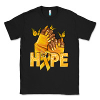 Black hope yellowribbonchildhood cancer nails Classic Tee - NancyCooperArtShop