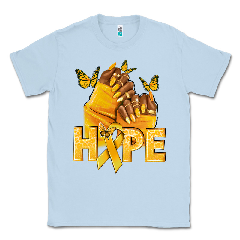 Hope Yellowribbonchildhood Cancer Nails Classic Tee by NancyCooperArtShop | Teevron