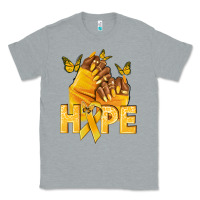 Heather Grey hope yellowribbonchildhood cancer nails Classic Tee - NancyCooperArtShop