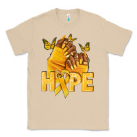 Mushroom hope yellowribbonchildhood cancer nails Classic Tee - NancyCooperArtShop