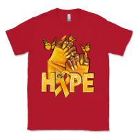 Red hope yellowribbonchildhood cancer nails Classic Tee - NancyCooperArtShop