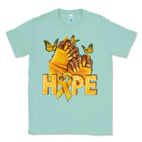 Seafoam hope yellowribbonchildhood cancer nails Classic Tee - NancyCooperArtShop