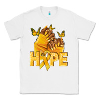 White hope yellowribbonchildhood cancer nails Classic Tee - NancyCooperArtShop