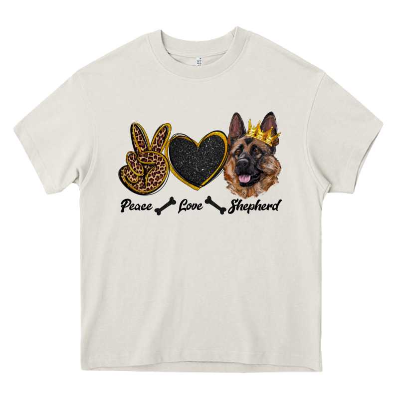 Peace Love Shepherd Heavy Core Tee by RanaPortraitStore | Teevron