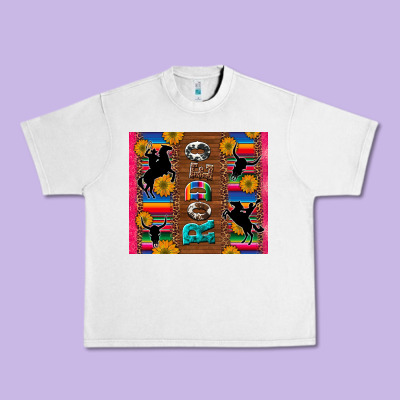 Rodeo Serape Leopard Glitter Urban Heavy Tee Designed By Artiststas