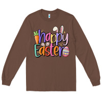 Chestnut happy easter Long Sleeve Tee - MaliasSmallBusiness