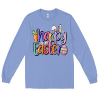 Colony Blue happy easter Long Sleeve Tee - MaliasSmallBusiness