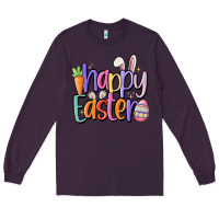 Plum happy easter Long Sleeve Tee - MaliasSmallBusiness