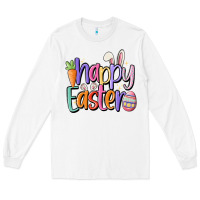 White happy easter Long Sleeve Tee - MaliasSmallBusiness