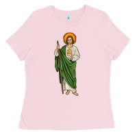Bubblegum Pink san judas Ladies Tee - JahusDesignShop