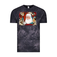 Cloud Black cowhide santa cookie socks background Vintage Tee - AdoDesignShop