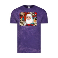 Cloud Purple cowhide santa cookie socks background Vintage Tee - AdoDesignShop