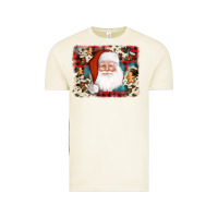 Vintage Arctic cowhide santa cookie socks background Vintage Tee - AdoDesignShop