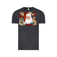 Vintage Black cowhide santa cookie socks background Vintage Tee - AdoDesignShop