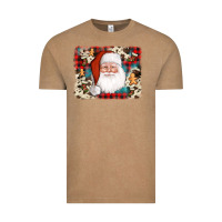 Vintage Coffee cowhide santa cookie socks background Vintage Tee - AdoDesignShop