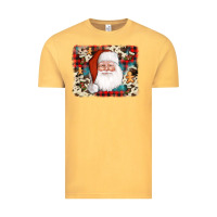 Vintage Mustard cowhide santa cookie socks background Vintage Tee - AdoDesignShop