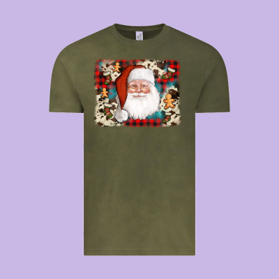 Cowhide Santa Cookie Socks Background Vintage Tee Designed By Adodesignshop