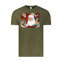 Vintage Olive cowhide santa cookie socks background Vintage Tee - AdoDesignShop