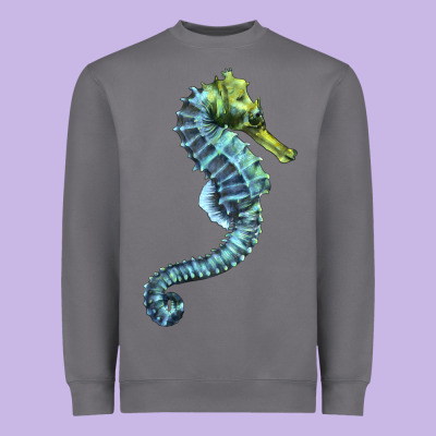Blue Seahorse Heavyweight Sweatshirt Designed By Lillyallendesigns