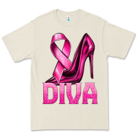 Bone Breast Cancer Diva Ribbon and Heels Premium Tee - texasbilliewilder