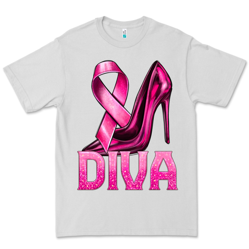 Breast Cancer Diva Ribbon And Heels Premium Tee by texasbilliewilder | Teevron