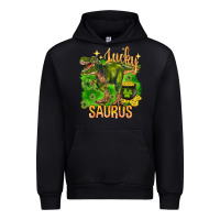 Black St. Patrick's day lucky Saurus Urban Hoodie - HowdyJamesFarm
