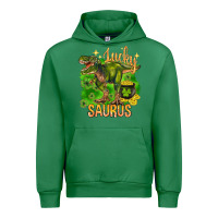 Emerald St. Patrick's day lucky Saurus Urban Hoodie - HowdyJamesFarm