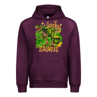 Mauve Wine St. Patrick's day lucky Saurus Urban Hoodie - HowdyJamesFarm