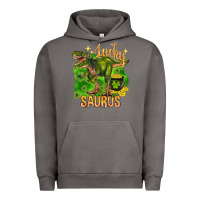 Pigment Tornado St. Patrick's day lucky Saurus Urban Hoodie - HowdyJamesFarm