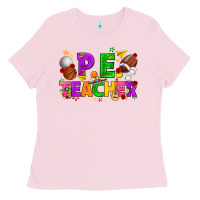 Bubblegum Pink p.e. teacher cinco de mayo Ladies Tee - texasbilliewilder