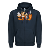 Navy nightmare coffee cups Zipper Hoodie - MaliasSmallBusiness