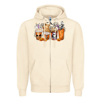 Sandshell nightmare coffee cups Zipper Hoodie - MaliasSmallBusiness
