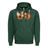 Sports Green nightmare coffee cups Zipper Hoodie - MaliasSmallBusiness